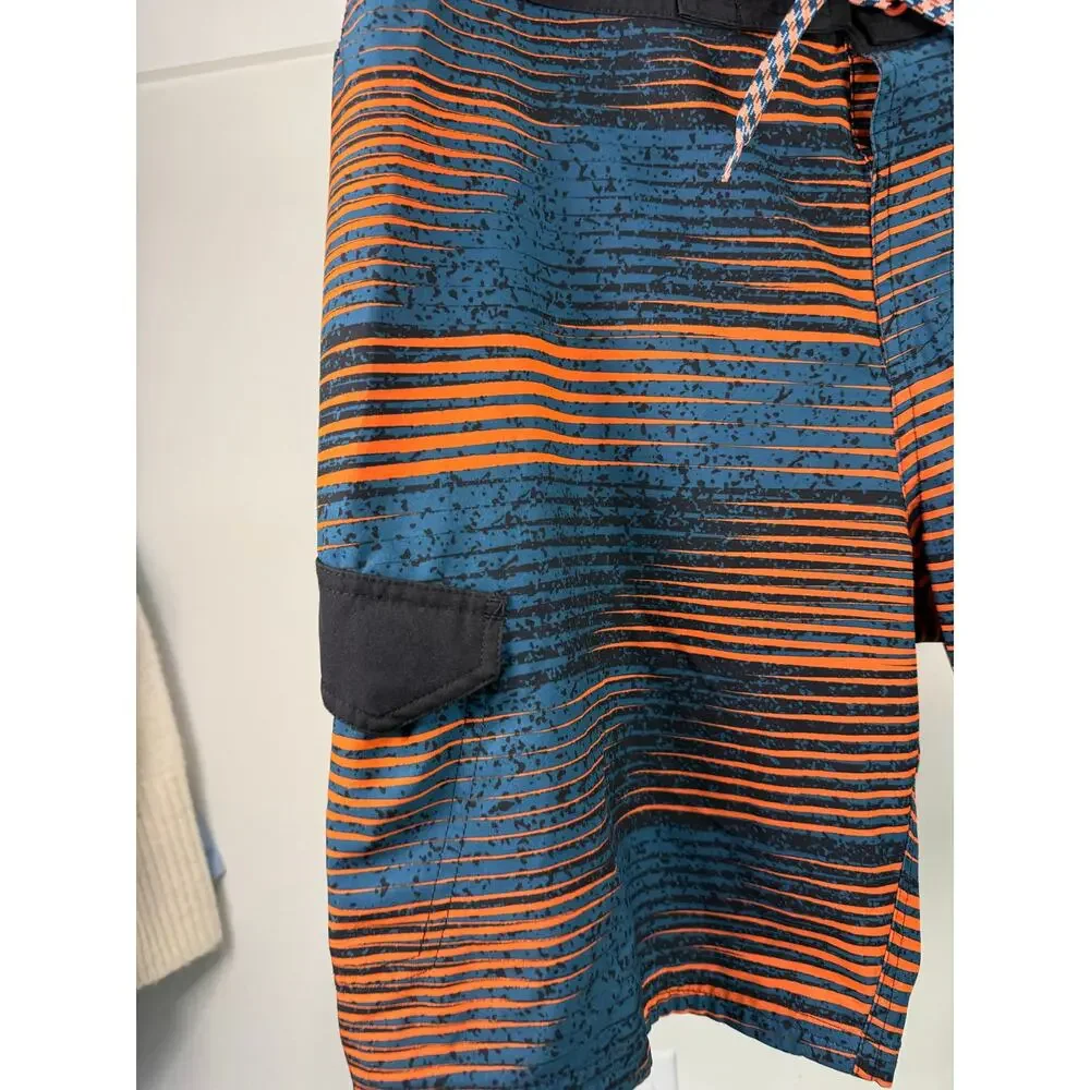 Nike Board Shorts Mens‎ 32 Medium (32) Swim Trunks Hook & Loop Side Pocket
